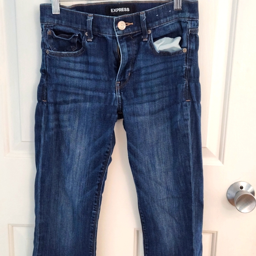 Express size for barely boot mid rise jeans